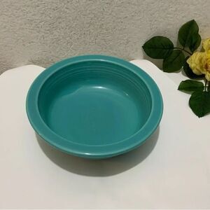 Vintage Fiestaware 8” Bowl Teal Blue Green Turquoise Very Good Condition G10
